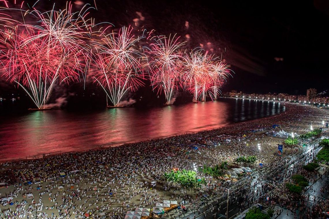 Queima de fogos no Réveillon de Copacabana - Foto: Prefeitura do Rio