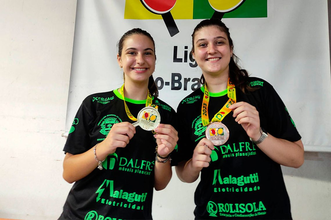 Mesa-tenistas limeirenses Luíza Dalfré e Mariana Furquim. Foto: Divulgação